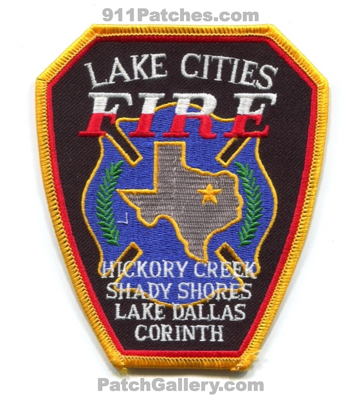 Lake Cities Fire Department Patch Texas TX