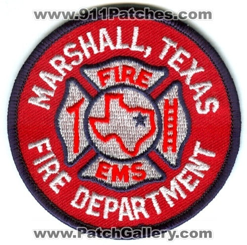 Marshall Fire Department Patch Texas TX