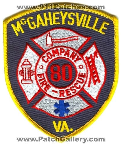 McGaheysville Fire Rescue Department Company 80 Patch Virginia VA