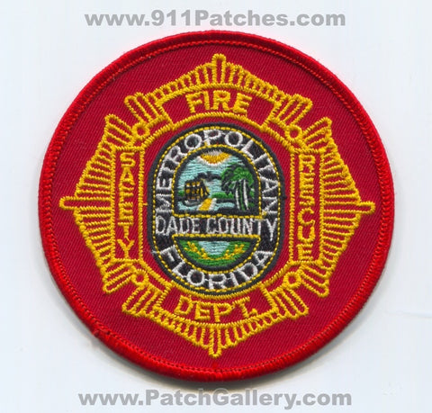 Metropolitan Dade County Fire Rescue Department Patch Florida FL v4