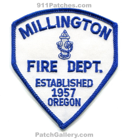 Millington Fire Department Patch Oregon OR