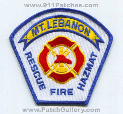 Mount Lebanon Fire Rescue Department Patch Pennsylvania PA