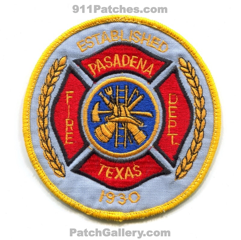 Pasadena Fire Department Patch Texas TX