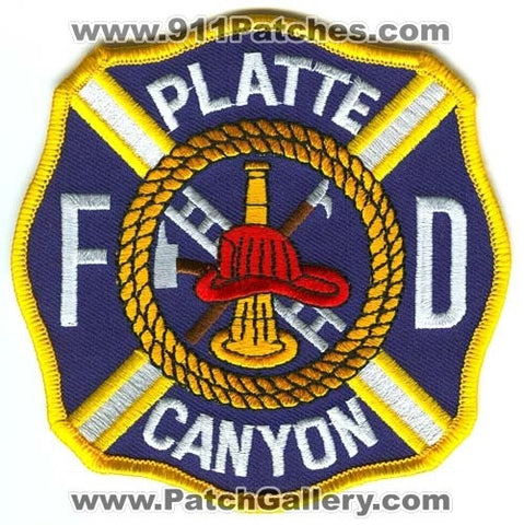 Platte Canyon Fire Department Patch Colorado CO