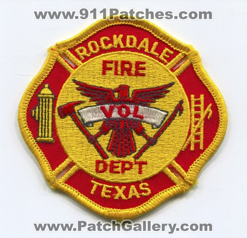 Rockdale Volunteer Fire Department Patch Texas TX