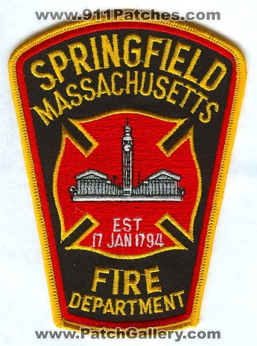 Springfield Fire Department Patch Massachusetts MA – 911Patches.com