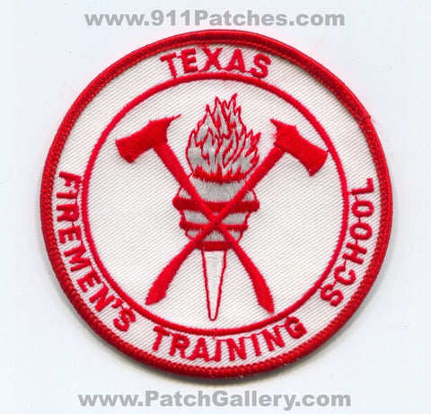 Texas Firemens Training School Fire Department Patch Texas TX