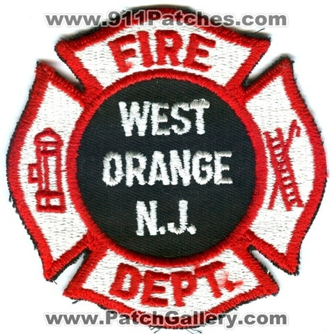 West Orange Fire Department Patch New Jersey NJ