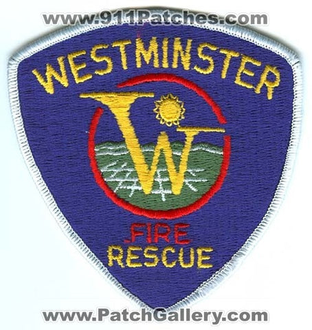 Westminster Fire Rescue Department Patch Colorado CO