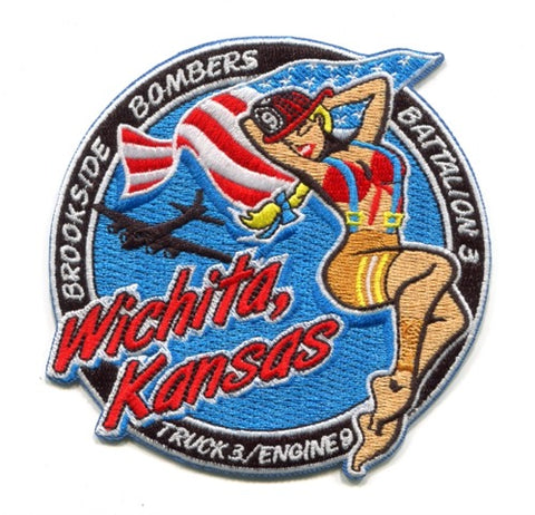 Wichita Fire Department Engine 9 Truck 3 Battalion 3 Patch Kansas KS