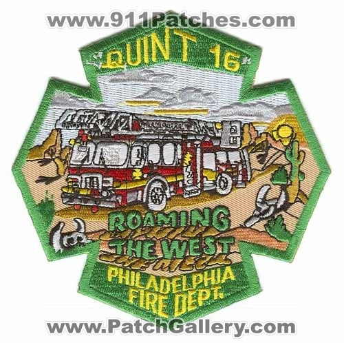 Philadelphia Fire Department Quint 16 Patch Pennsylvania PA